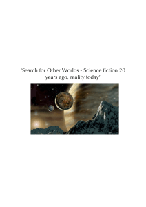 Search for Other Worlds - Science fiction 20 years