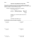 Elimination Using Multiplication Study Guide