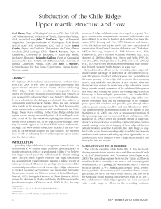 Subduction of the Chile Ridge - Geological Society of America