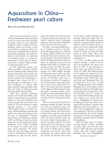 Aquaculture in China— Freshwater pearl culture