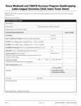 (HLD) Index Score Sheet