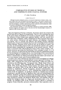 Comparative Studies of Tropical and Temperate Zone Coastal