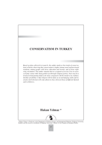 CONSERVATISM IN TURKEY Hakan Yılmaz