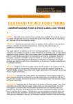Glossary of Key Food Terms