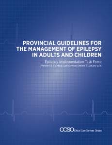 provincial guidelines for the management of epilepsy in adults and