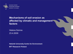 Mechanisms of soil erosion as affected by climatatic and