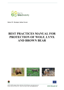 best practices manual for protection of wolf, lynx and brown bear