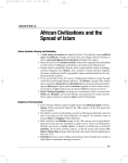 African Civilizations and the Spread of Islam