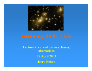 AY80B Lecture 9