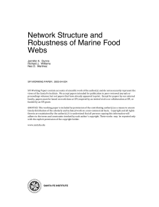 Network structure and robustness of marine food webs