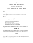 GLS100 LAB: PLATE TECTONICS Discovering Plate Boundaries