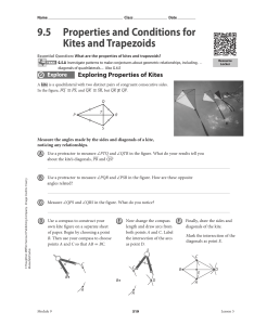 9 . 5 Properties and Conditions for Kites and Trapezoids