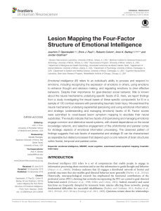 Lesion Mapping the Four-Factor Structure of Emotional Intelligence