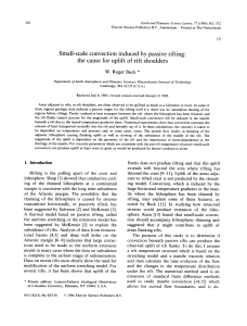 Small-scale convection induced by passive rifting: the cause for