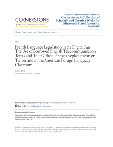 French Language Legislation in the Digital Age: The