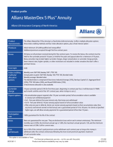 Allianz MasterDex 5 PlusSM Annuity