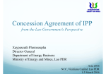Concession Agreement of IPP - Department of Energy Business