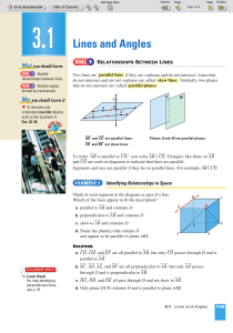 Lines and Angles