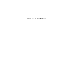 The A to Z of Mathematics - Pendidikan Matematika USN