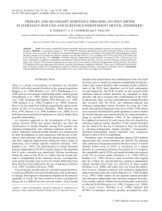 primary and secondary substance misusers: do they differ in