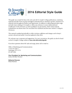 2016 Editorial Style Guide