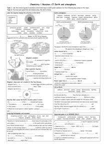 C7 Revision Earth and Atmosphere