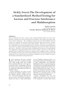 Sickly Sweet: The Development of a Standardized Method Testing