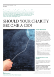 Should your Charity beCome a Cio?