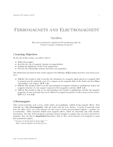 Ferromagnets and Electromagnets
