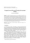 Frequent errors in the use of French in the economic domain