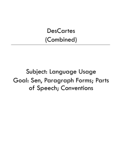 DesCartes (Combined) Subject: Language Usage Goal: Sen