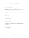 Practice questions for Exam 1