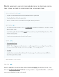 Electric generators convert mechanical energy to