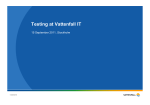 Testing at Vattenfall IT