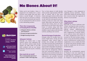 Three Key Components to Keeping Bones Healthy Adequate