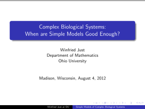 Complex Biological Systems: When are Simple