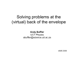 Solving problems at the (virtual) back of the envelope