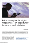 Price strategies for digital magazines - an opportunity