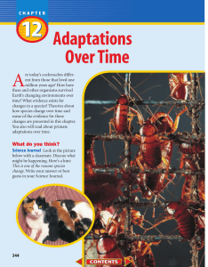 Chapter 12: Adaptations Over Time