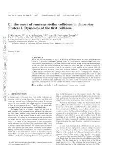 On the onset of runaway stellar collisions in dense star clusters I