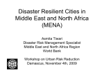 Disaster Resilient Cities in Middle East and North