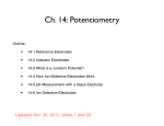 Ch. 14: Potentiometry