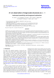 21 cm observation of large-scale structures at z ~ 1