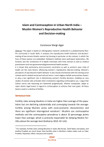 Islam and Contraception in Urban North India
