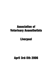 Proceedings - Association of Veterinary Anaesthetists