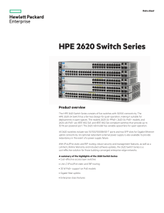 HPE 2620 Switch Series family data sheet