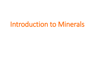 Introduction to Minerals