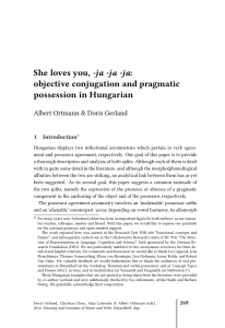 She loves you, -ja -ja -ja: objective conjugation and pragmatic