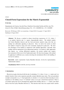 Closed-Form Expressions for the Matrix Exponential