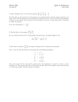 Math 256 Quiz 6 Solutions